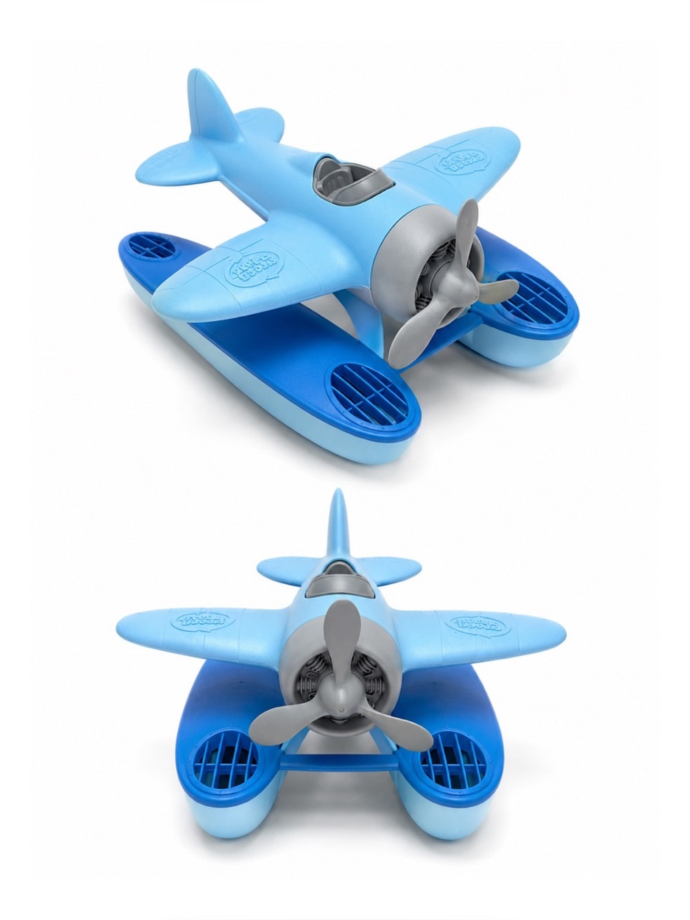Green Toys OceanBound Seaplane Blue Float Plane Bath Pool Toy Eco-Friendly